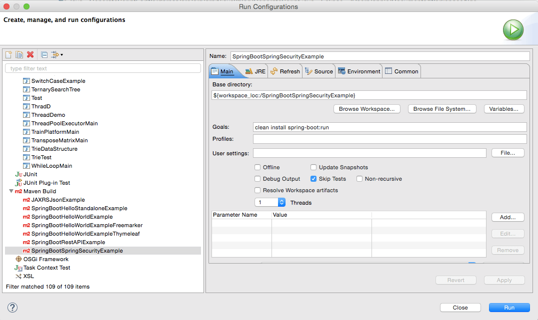 Spring Boot Spring Security Maven Build